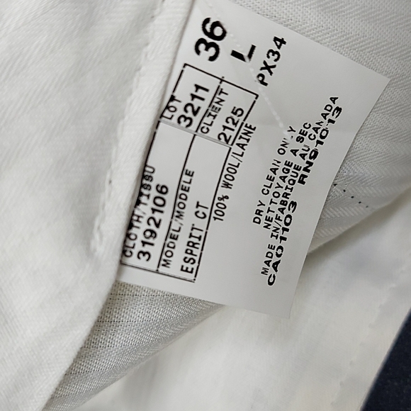 Jack Victor Esprit Contemporary Fit Navy Windowpane Check Wool pants 36 x 34 - Picture 6 of 6